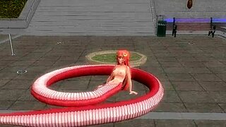 I can't resist Monster Musume's snake girl Miia's uncensored big tits