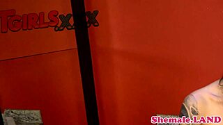 bathing solo shemale jerks off suggestively