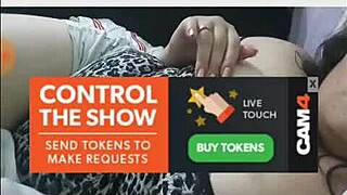 Brazilian married woman masturbates her big tits at wedding