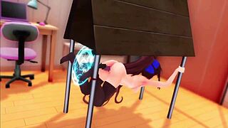 fantia hentai girl uses toys outdoors in suggestive scene