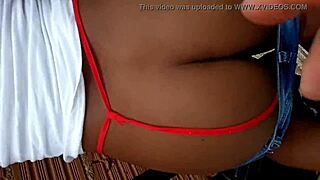 Young Teen Neighbor In Lingerie Provokes With Anal Pen Play Outdoors!