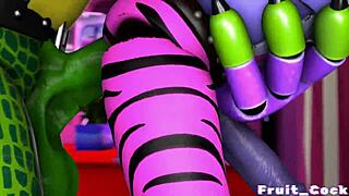 Feeling the intense passion in FNAF credit fruit cock with gay action