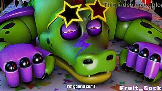 Feeling the intense passion in FNAF credit fruit cock with gay action