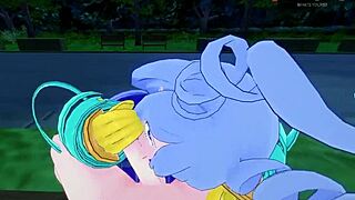 Nejire Hado gives a blowjob in POV from Boku no Hero