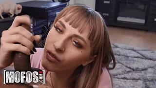 angel youngs sneaks to neighbor for interracial deepthroat fun