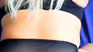 the milf in lingerie is addicted to his member, masturbating and fucking