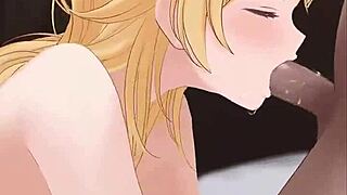 Hent Cute Blonde Blowjob Animation