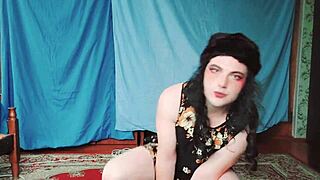 hot big booty blonde in milf dress as youtuber crossdresserkitty