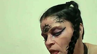 Slut rides big cock in intense fuck session