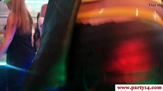 damn, this asian babe tastes cum at wild party!