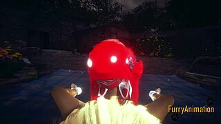 Nipha in Zelda furry hentai gets hard sex blowjob.