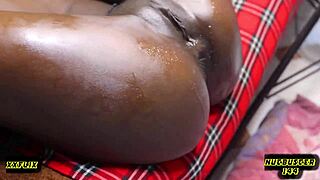 Wow, This Ebony Teen's Asshole Is Soaked In Cum After Anal!