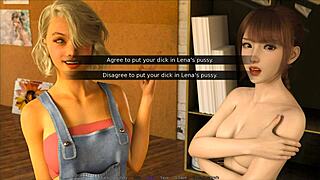 Lena on beach date gives handjob to shaved pussy in nudist school