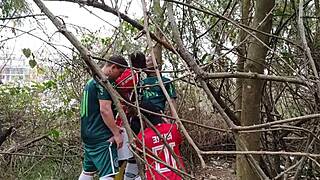 Chubby Guys Enjoy Gay Sex In The Woods