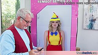 pops wins sexbot at vegas restaurant, eager for tight teen robo pussy