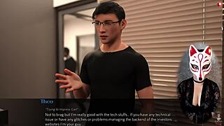 In the office, she wore cosplay with huge boobs on the bus.