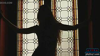 Petite teen beauty sabina rouge performs striptease and poses beautifully