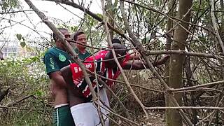 Chubby Guys Enjoy Gay Sex In The Woods