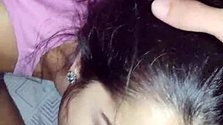 White wolf couple's deepthroat blowjob at night with white moon 😘