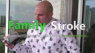 sexy cougar bangs in the laundry room