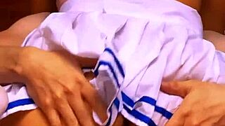 The stepdaughter surprised her stepfather by seducing him with looks and caresses