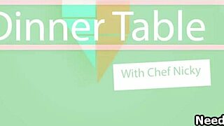 i'm getting oily anal on dinner table with chef nick