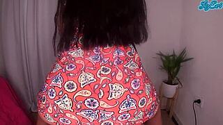 Sexy Roommate With Big Ass In Short Dress