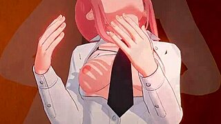 Miss Makima moans during penetration in 3d hentai