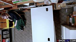 the petite blonde teen steals at work to avoid prison by giving blowjob