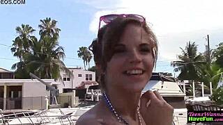 Party teens fuck outdoors, oh yes!