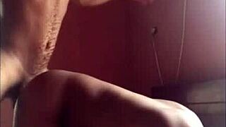 African boyfriend gets deepthroat blowjob from big tits girl on phone