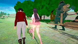 Hentai gallery featuring Komi San adventures in outdoor Japanese settings