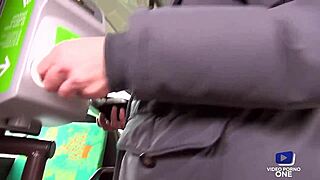 Hot student banged in bus with voyeurs watching