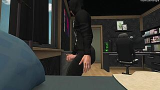 My Hung Neighbor and Bimbo Stepmom Flirt by the Pool