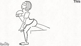 Art cartoon smashing wet scenes.