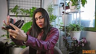 Leather Gloves Caress Skin in Fetish ASMR Session