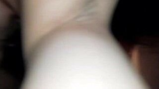 Teen girlfriend sucks friend's cock, showing her cute pink nipples