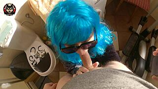 just banged my best friend's wife in the toilet. casual bathroom hookup with a tight milf.