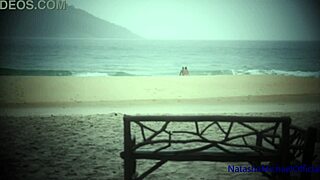 public beach sex with a real amateur couple renewing vows