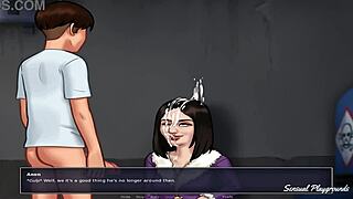 summertime saga first outdoor sex with petite russian teen 😍