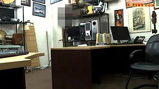 Busty woman gets drilled at pawnshop