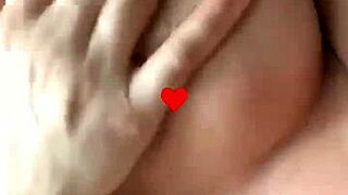 chubby girl masturbates with dildo on webcam