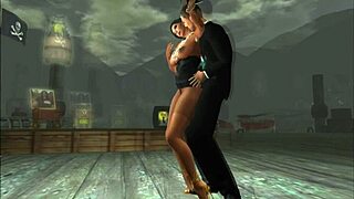 Garota rebola e leva na quadra de dança.