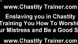 your cock goes to solitary confinement in femdom humiliation.