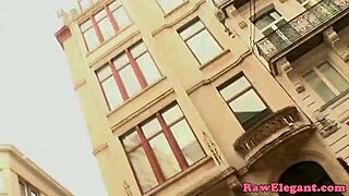 Busty euro slut double penetrated roughly in anal threesome