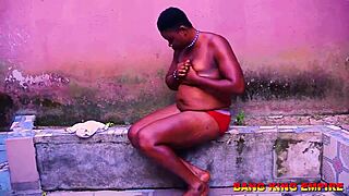 Theresa’s horny doggy banging with big fat dick in African ghetto