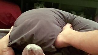 My small cock gets stroked to cum.