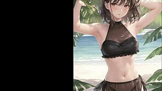 Rajzoltam ezt az AI illusztrációt nagy cicis anime hentai-ről.