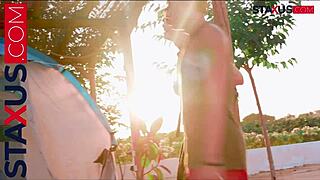 two friends give free rein to their passion in a small warm tent