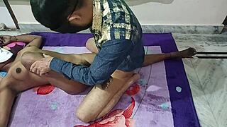 in this homemade scene, the indian teen girl gets cornered by her friend for amateur anal with the couple